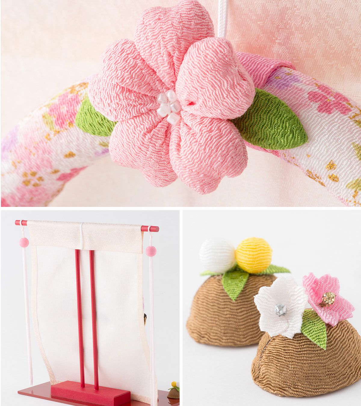 新作!! 雛人形 コンパクト かわいい 几帳リース 雛 ケース飾り 五人