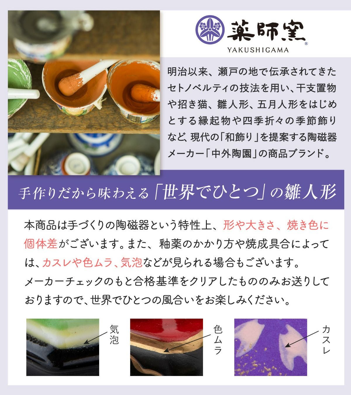 雛人形 コンパクト かわいい 錦彩華みやび雛 桐箱 親王飾り 陶器 薬師